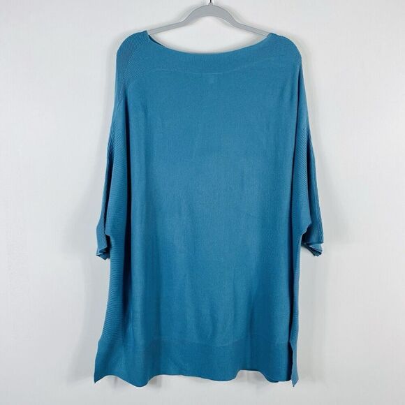 Catherines Plus Size 2X 22 24 Dolman Sleeve Pullover Sweater Blue - Picture 2 of 5